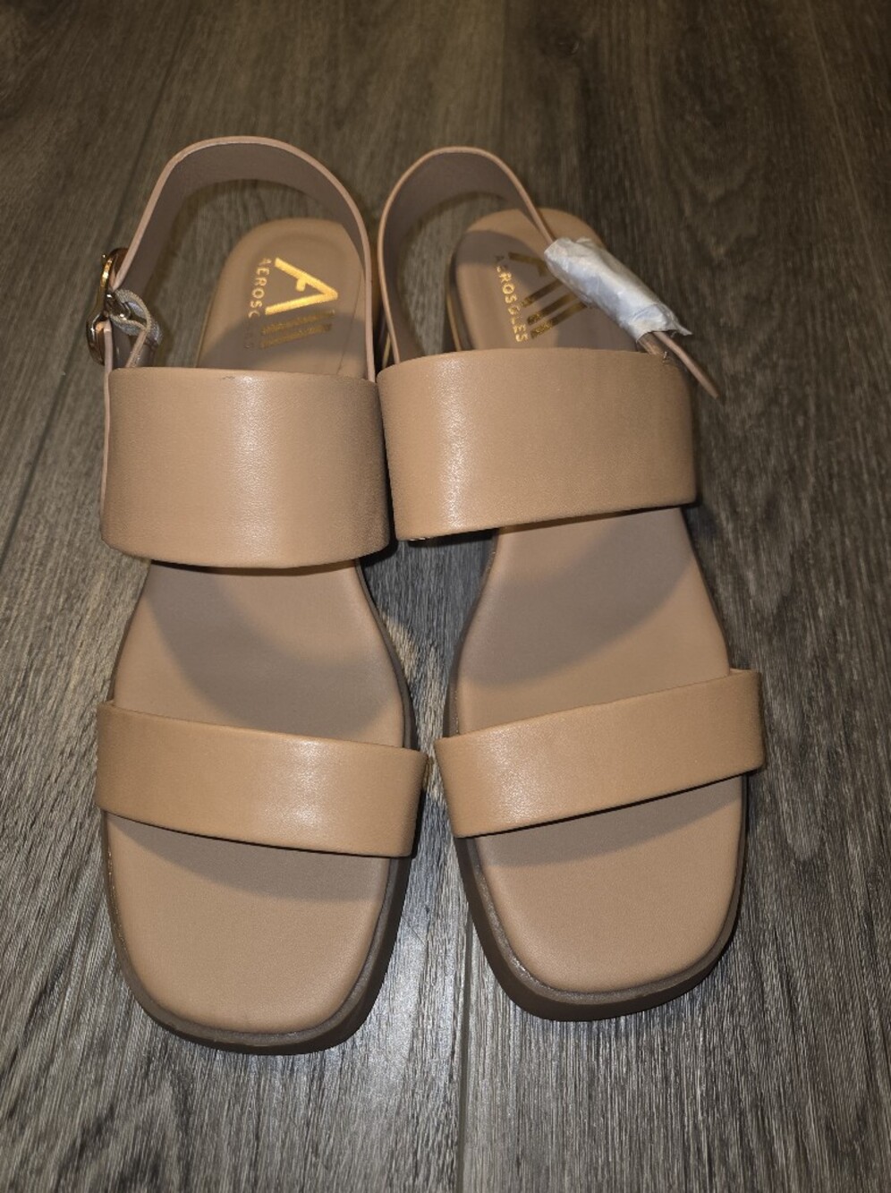 New Wonens AEROSOLES Tan Double-Strap Slingback, Stylish & Comfy Sandals SZ 11W